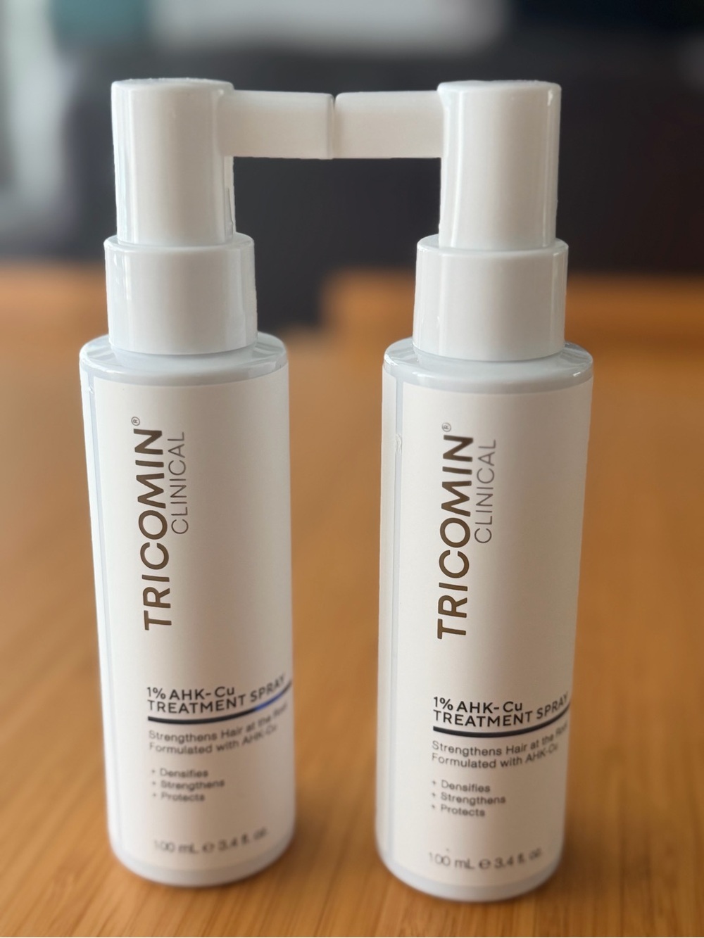 Tricomin Clinical 1% AHK-Cu Treatment Spray 100ml pack of 2. New formula